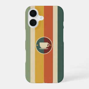 Funda Para iPhone 16 Máquina de Café Espresso Vintage Minimalista Contr
