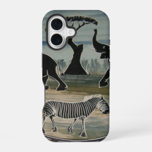 Funda Para iPhone 16 Mara Trumpet Glory Elefante Africano Cebra Diseñad