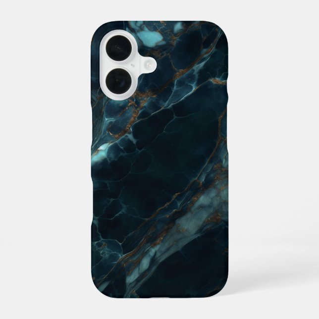 Funda Para iPhone 16 Marble azul (Reverso )