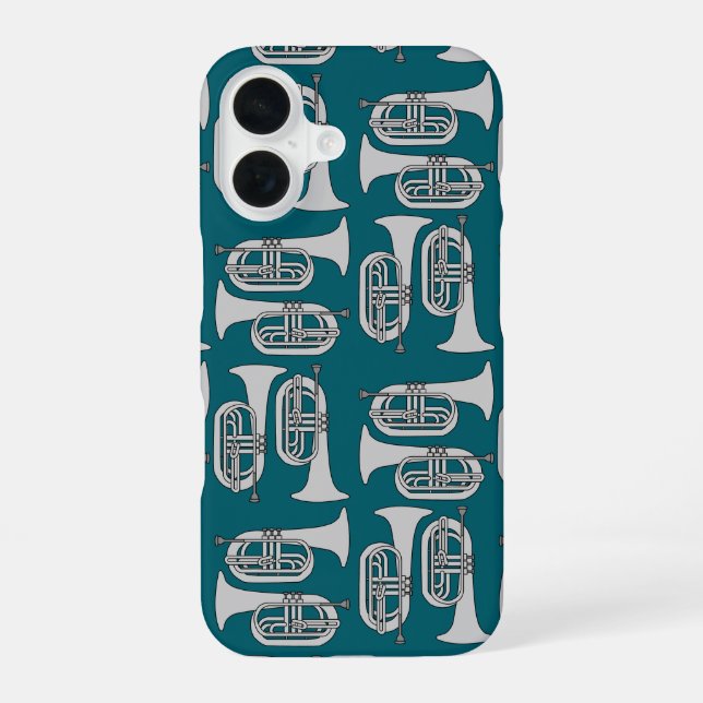 Funda Para iPhone 16 Marchando Baritone Crosshatch (Reverso )