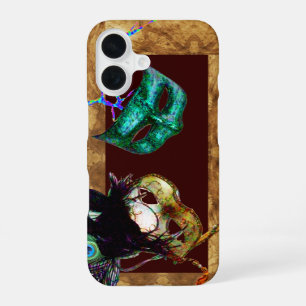 Funda Para iPhone 16 MARDI GRAS MASQUERADE pergamino