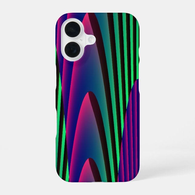 Funda Para iPhone 16 Mares de neón (Reverso )
