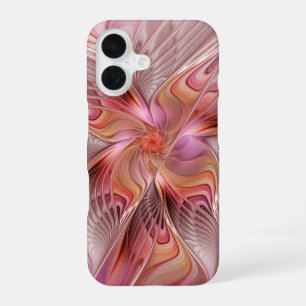 Funda Para iPhone 16 Mariposa abstracta colorida arte fantástica fracta
