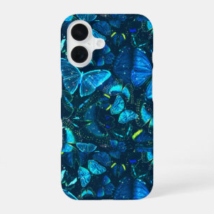 Funda Para iPhone 16 Mariposa azul estética soñadora fantasía celestial