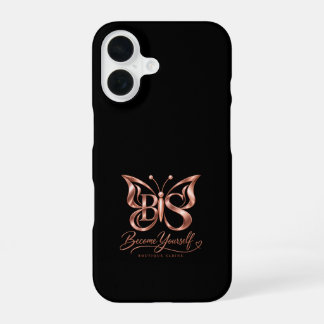 Funda para iPhone 16 Mariposa Dorado Rosa Estético