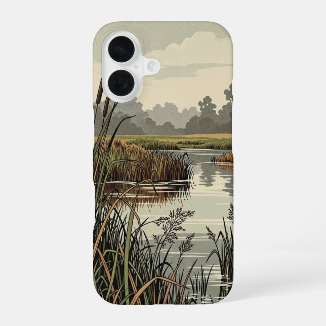 Funda Para iPhone 16 Marisma Retro Tranquila (Reverso )