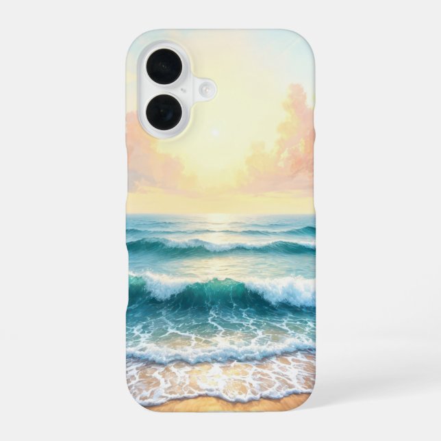 Funda Para iPhone 16 Marítimo matutino (Reverso )