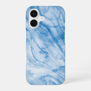 Funda Para iPhone 16 Mármol Azul Elegante