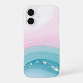 Funda Para iPhone 16 Mármol azul polvoriento de piedra moderna