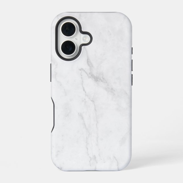 Funda Para iPhone 16 Mármol Blanco (Reverso )