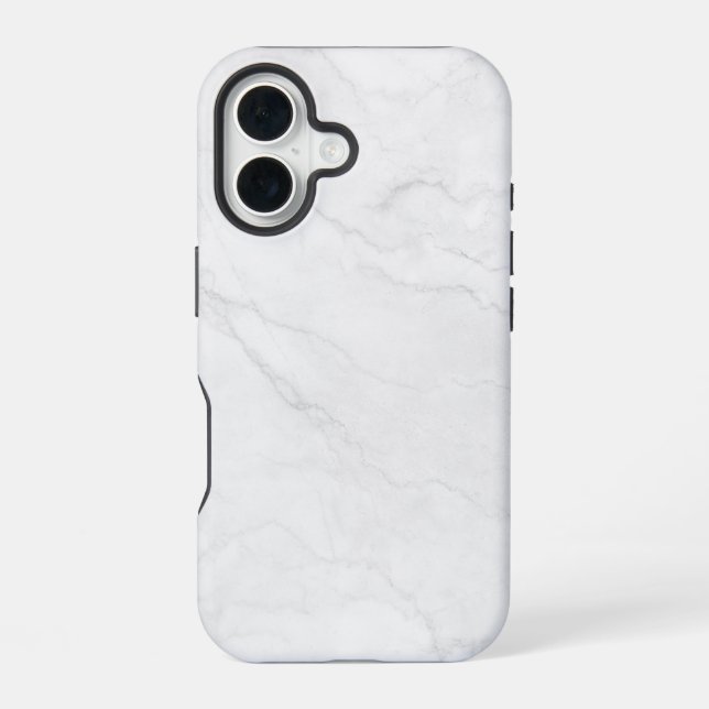 Funda Para iPhone 16 Mármol Blanco Elegante (Reverso )