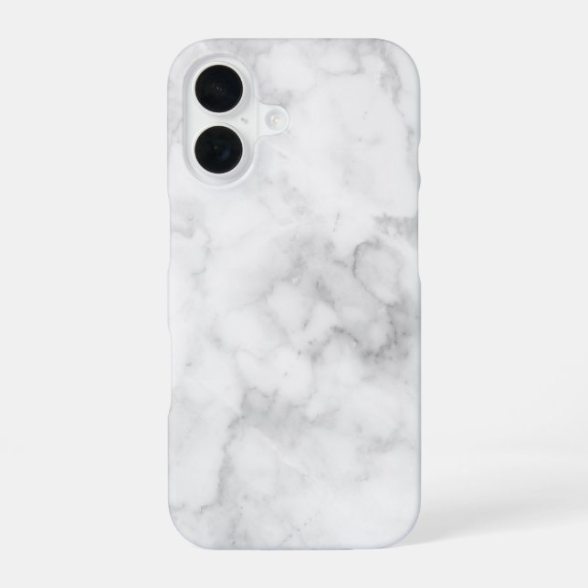 Funda Para iPhone 16 Mármol blanco elegante (Reverso )