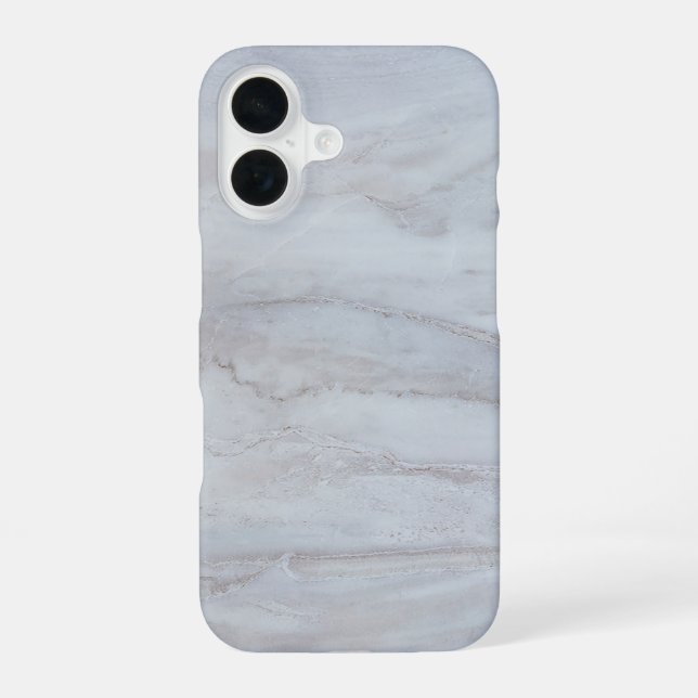 Funda Para iPhone 16 Mármol Blanco Elegante   (Reverso )