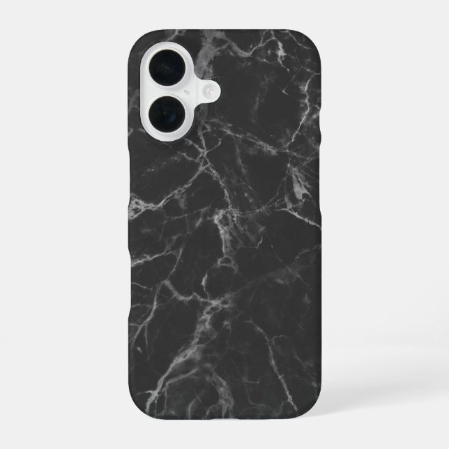Funda Para iPhone 16 Mármol negro (Reverso )