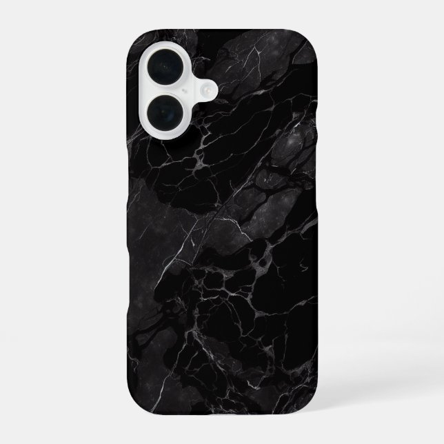 Funda Para iPhone 16 Mármol negro (Reverso )