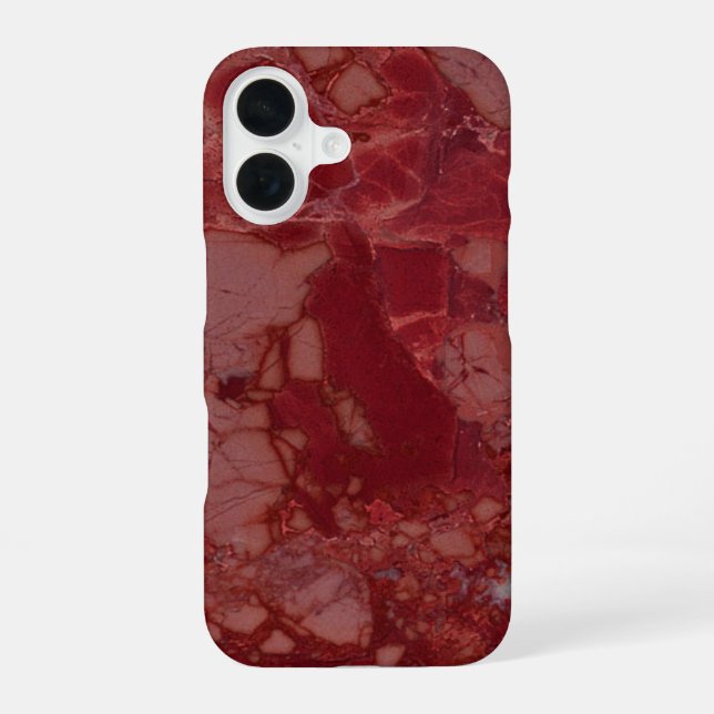 Funda Para iPhone 16 Mármol Rojo Oscuro (Reverso )