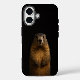 Funda Para iPhone 16 Marmota esponjosa Black 4 Luxe iPhone 16 Mate