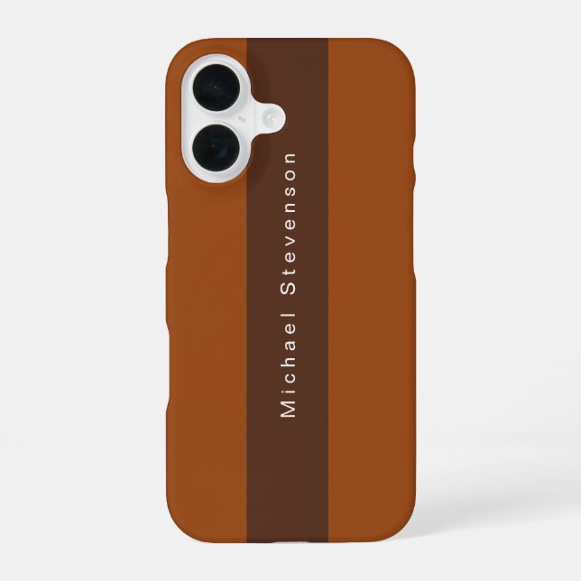 Funda Para iPhone 16 Marrón profesional moderno de moda (Reverso )