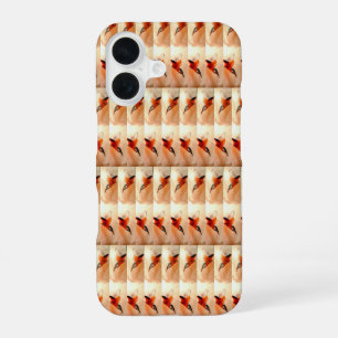 Funda Para iPhone 16 Martín pescador en vuelo divertido patrón de ave r