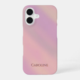 Funda Para iPhone 16 Mauve Soft Blush Pink Custom Name 