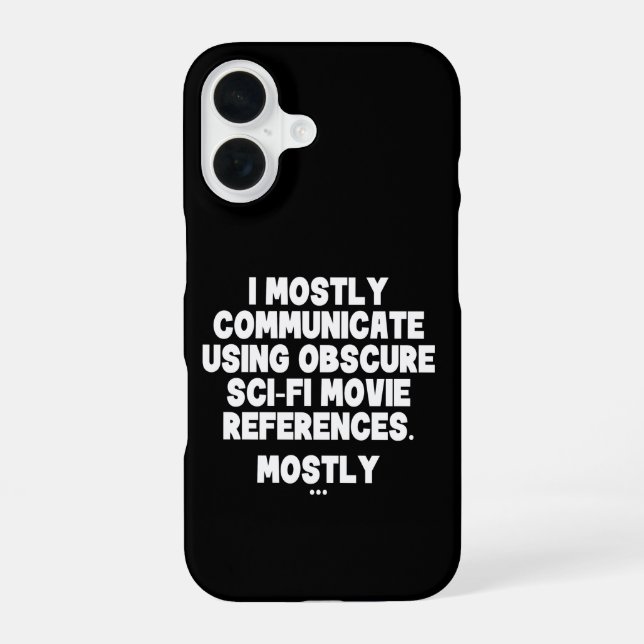 Funda Para iPhone 16 Me comunico principalmente a través de citas de pe (Reverso )