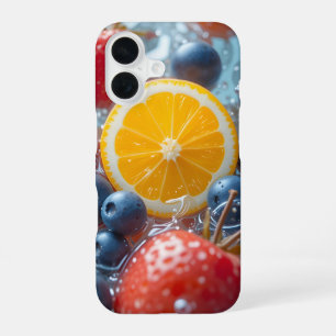 Funda Para iPhone 16 Medley de Frutas Aqua
