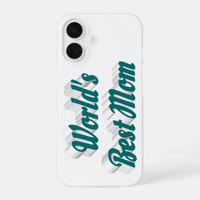 Funda Para iPhone 16 Mejor Mamá texto verde (Reverso )