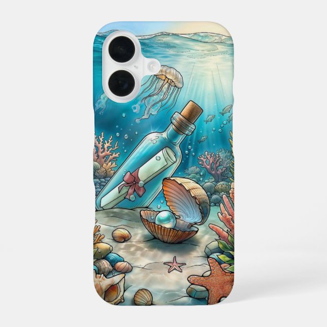 Funda Para iPhone 16 Mensaje en un estuche de botella _ iphone (Reverso )