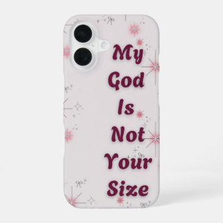 Funda Para iPhone 16 "Mi Dios no es tu tamaño" Caso de IPhone