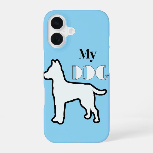 Funda Para iPhone 16 Mi perro (Reverso )