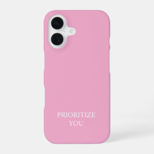 Funda Para iPhone 16 Mínimo Priorizar Tú Cita Rosa Polvoriento Rosa