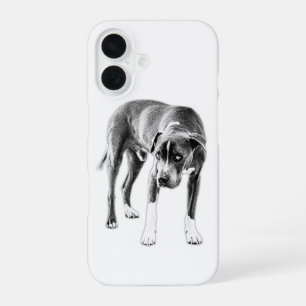 Funda Para iPhone 16 Mirada de Urban Ink Dog—Mezcla de Pitbull