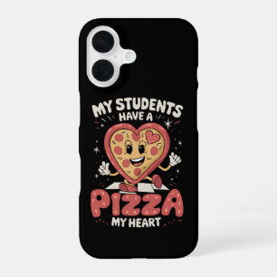 Funda Para iPhone 16 Mis estudiantes tienen una pizza de mi corazón mae
