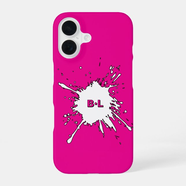Funda Para iPhone 16 Moda Rosa Fuchsia Splash (Reverso )