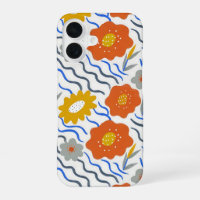 Modern Abstract Flowers Boho Wavy