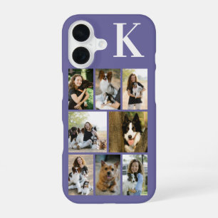 Funda Para iPhone 16 Moderno Foto Morado 8 Mascotas