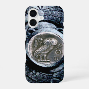 FUNDA PARA iPhone 16 MONEDA DE PLATA DE BÚHO ANTIGUO