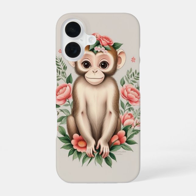 Funda Para iPhone 16 Mono Marrón Lindo  (Reverso )