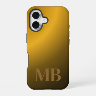 Funda Para iPhone 16 Monogram Modern Gold Tiger Eye