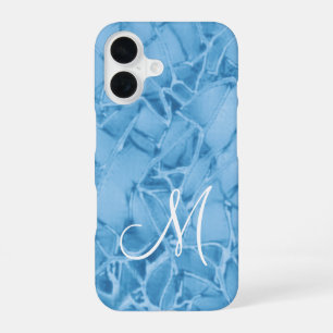 Funda Para iPhone 16 Monograma azul