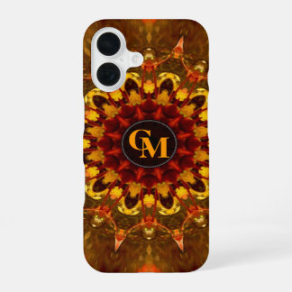 Funda Para iPhone 16 Monograma de girasol de Batik