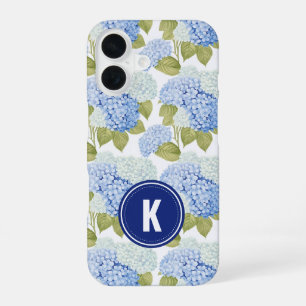 Funda Para iPhone 16 Monograma elegante del patrón de las flores de hid
