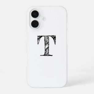 Funda Para iPhone 16 Monograma grabado de vintage
