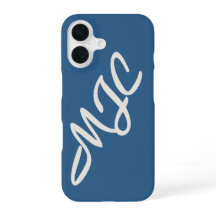 Monograma personalizado azul costero