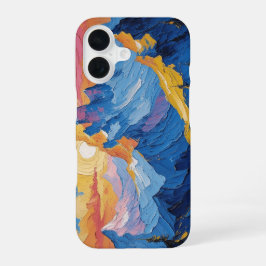 Funda Para iPhone 16 Montañas al amanecer con resplandor