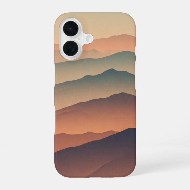 Funda Para iPhone 16 Montañas Brumosas Retro (Reverso )