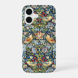 Funda Para iPhone 16 Morris Strawberry Thief Amarillo Marfil Pizarra Az