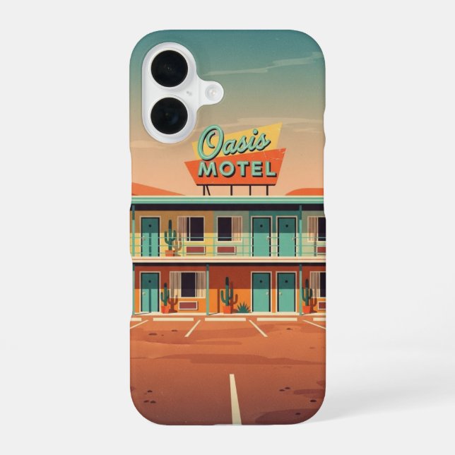 Funda Para iPhone 16 Motel de estacionamiento vacío (Reverso )