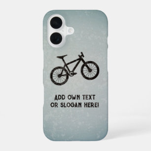 Funda Para iPhone 16 Motivo de ciclismo de montaña con tu propio nombre
