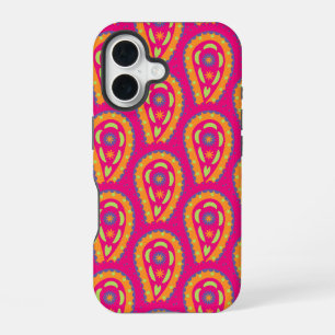 Funda Para iPhone 16 Motivo Floral Boho Rosa